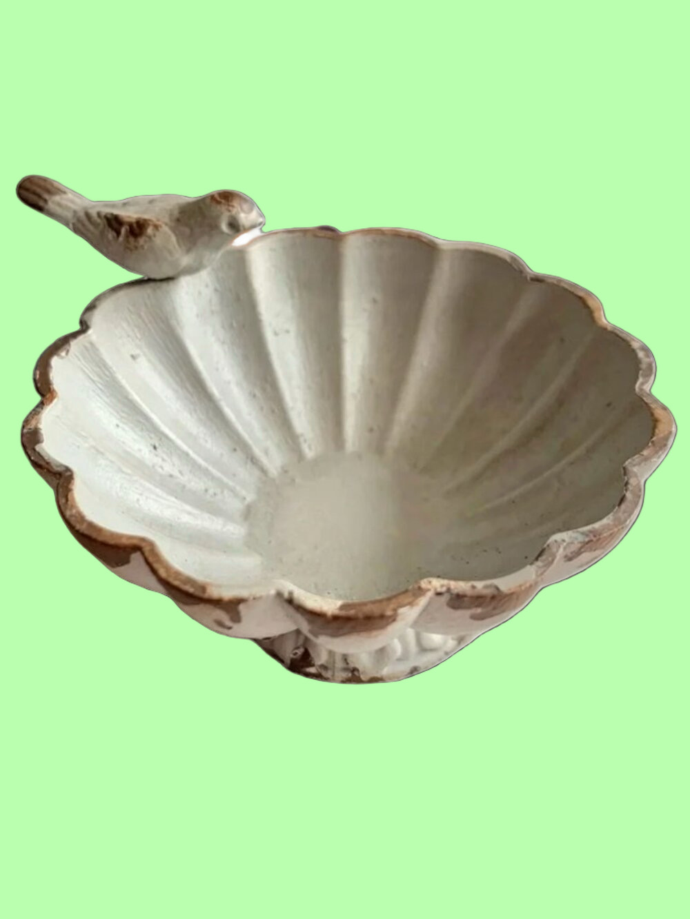 Vintage and Unique Bird Bath Dish